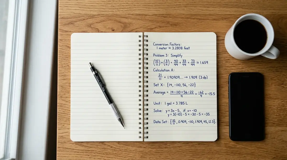 Notebook page showing handwritten NFL odds conversion calculations between fractional, decimal, and American formats